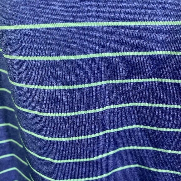 Donald Ross Men's Medium Golf Polo Shirt Blue Green Striped Casual PGA - Picture 9 of 11